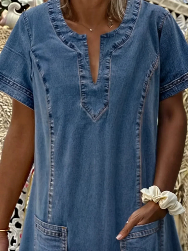 Mandy® | Mjuk Denimklänning