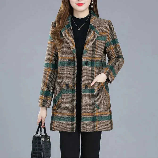 Aubrey™ - Elegant Rutigt Blazer