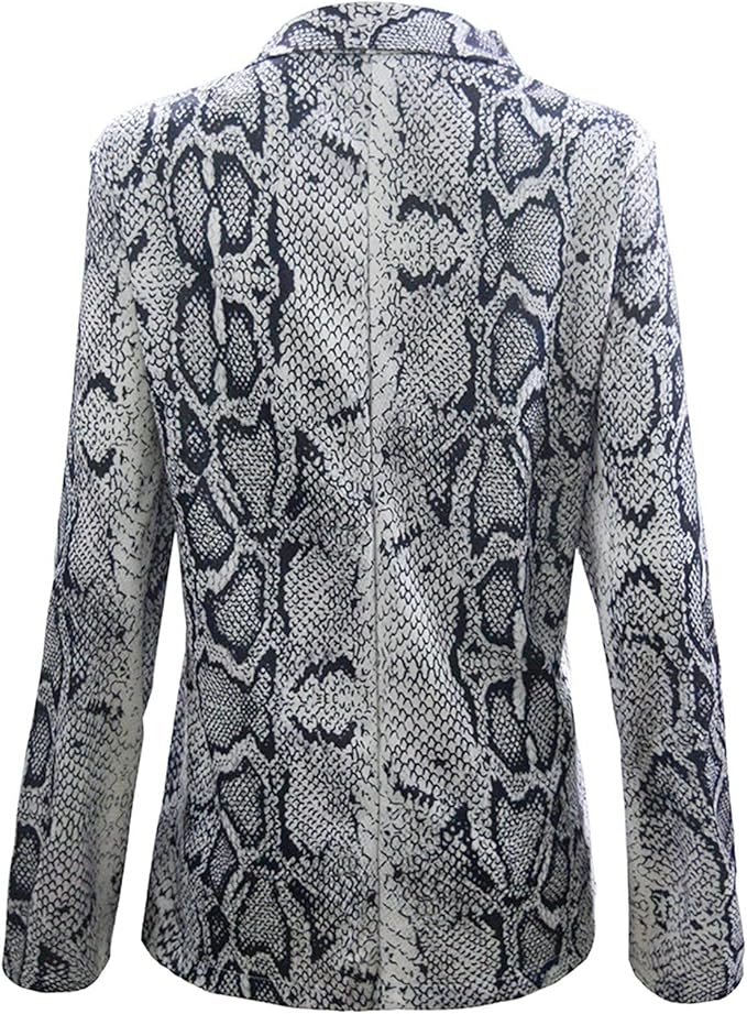 Luna™ - Elegant Ormskinnsmönster Öppen Framsidan Blazer