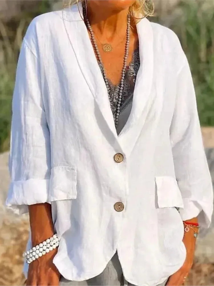 Lina™ - Stilig Lin Blazer