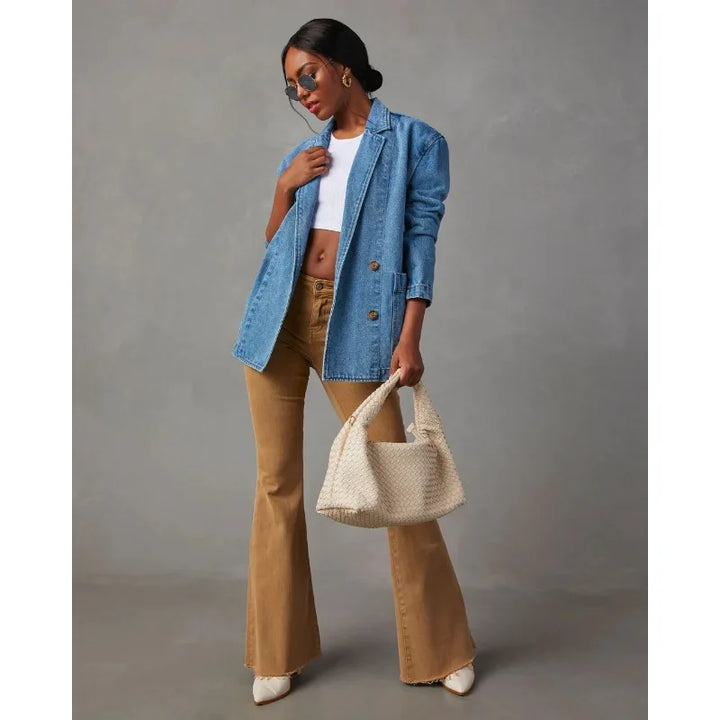 Ella™ - Stilig Denim Blazer Jacka
