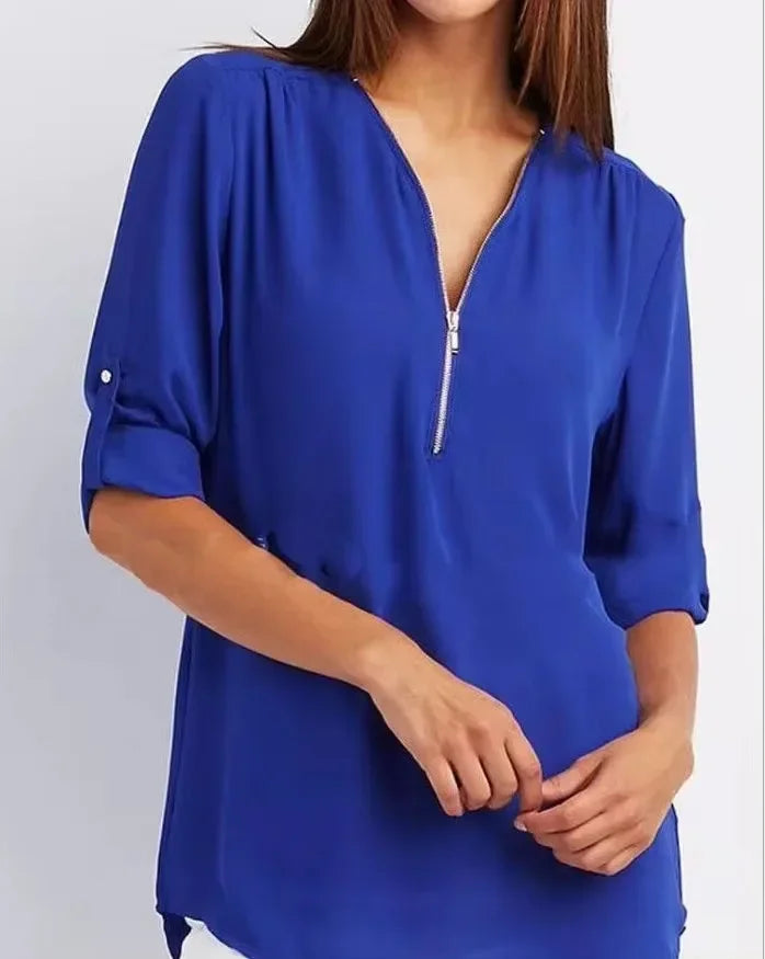 LANA™ | Ronja – Elegant topp med dragkedja