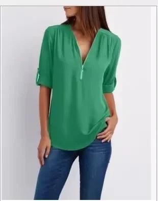 LANA™ | Ronja – Elegant topp med dragkedja