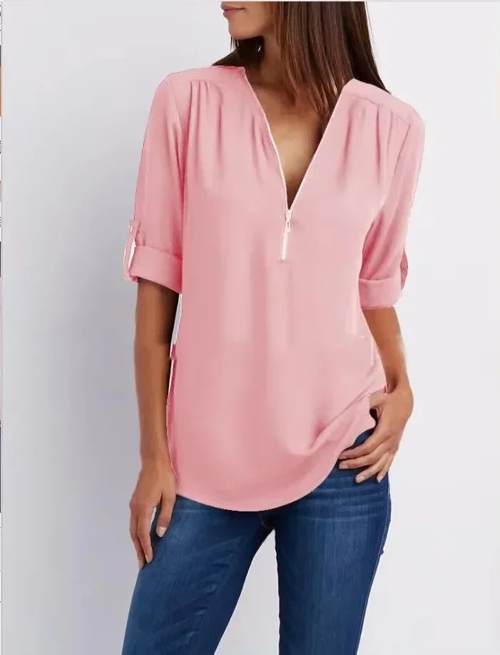 LANA™ | Ronja – Elegant topp med dragkedja
