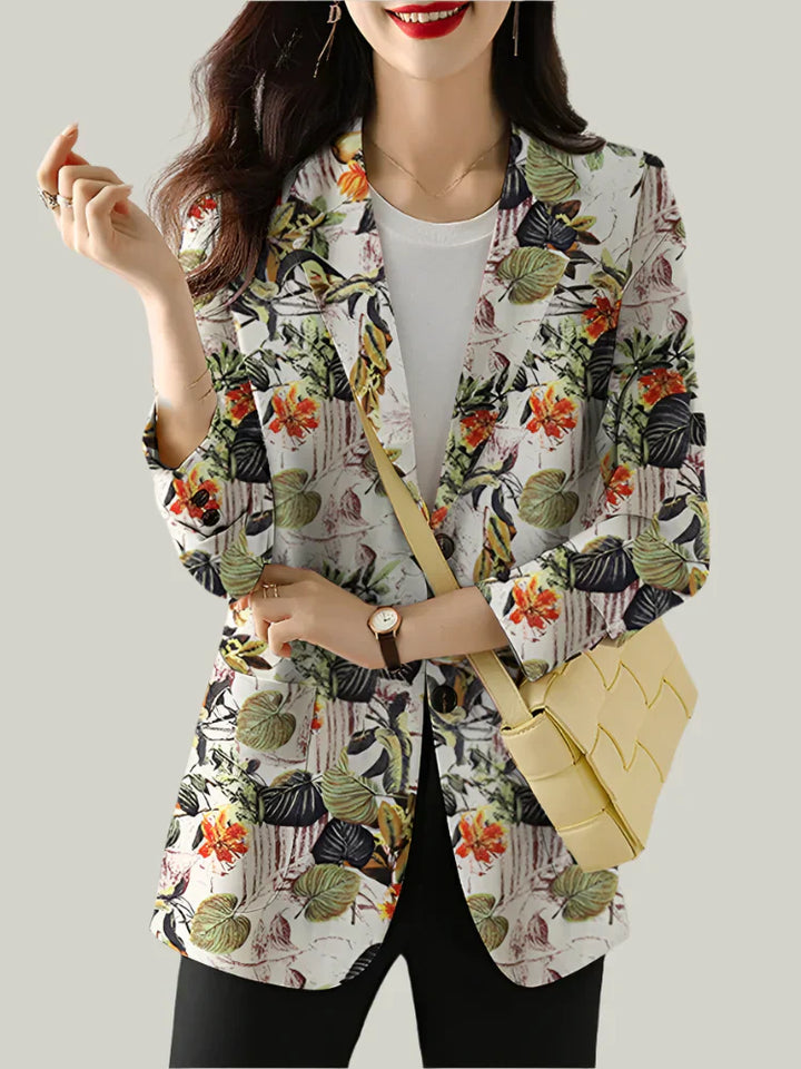 Zoe™ - Chic Blommig Tryckt Blazer