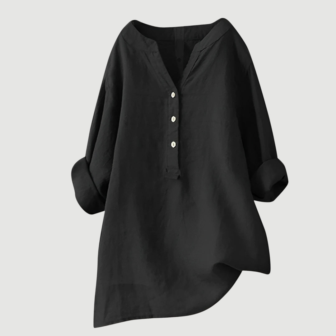 LANA™ | Freja - Luftig och Bekväm Skjorta med Knappar