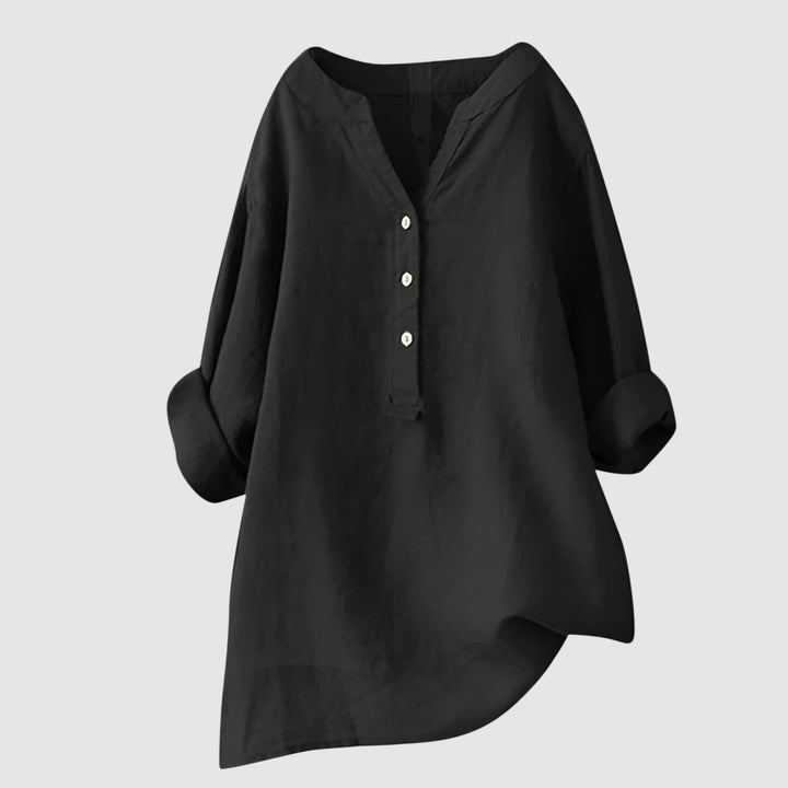 LANA™ | Freja - Luftig och Bekväm Skjorta med Knappar