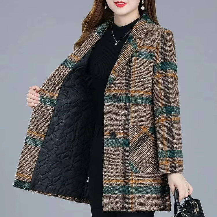Aubrey™ - Elegant Rutigt Blazer