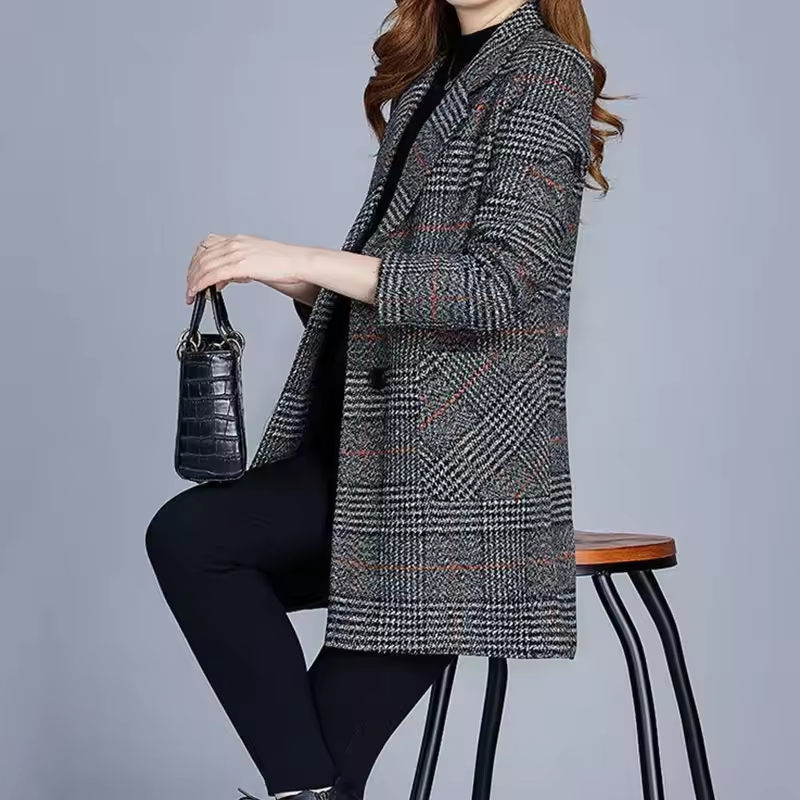 Aubrey™ - Elegant Rutigt Blazer