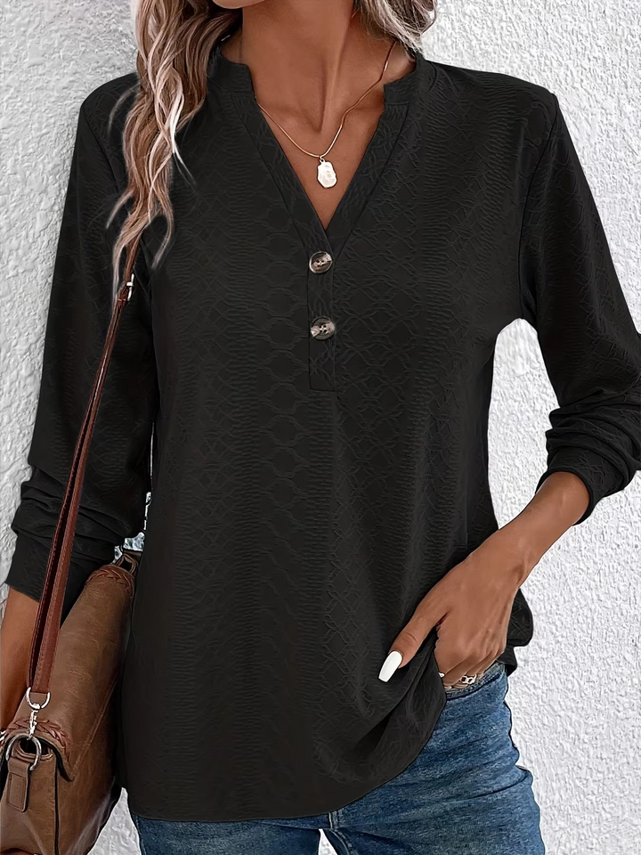 LANA™ | Ilse – Topp med knappar och mjukt fall
