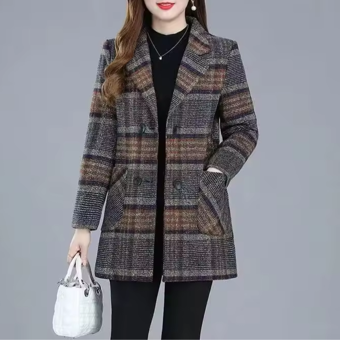 Aubrey™ - Elegant Rutigt Blazer