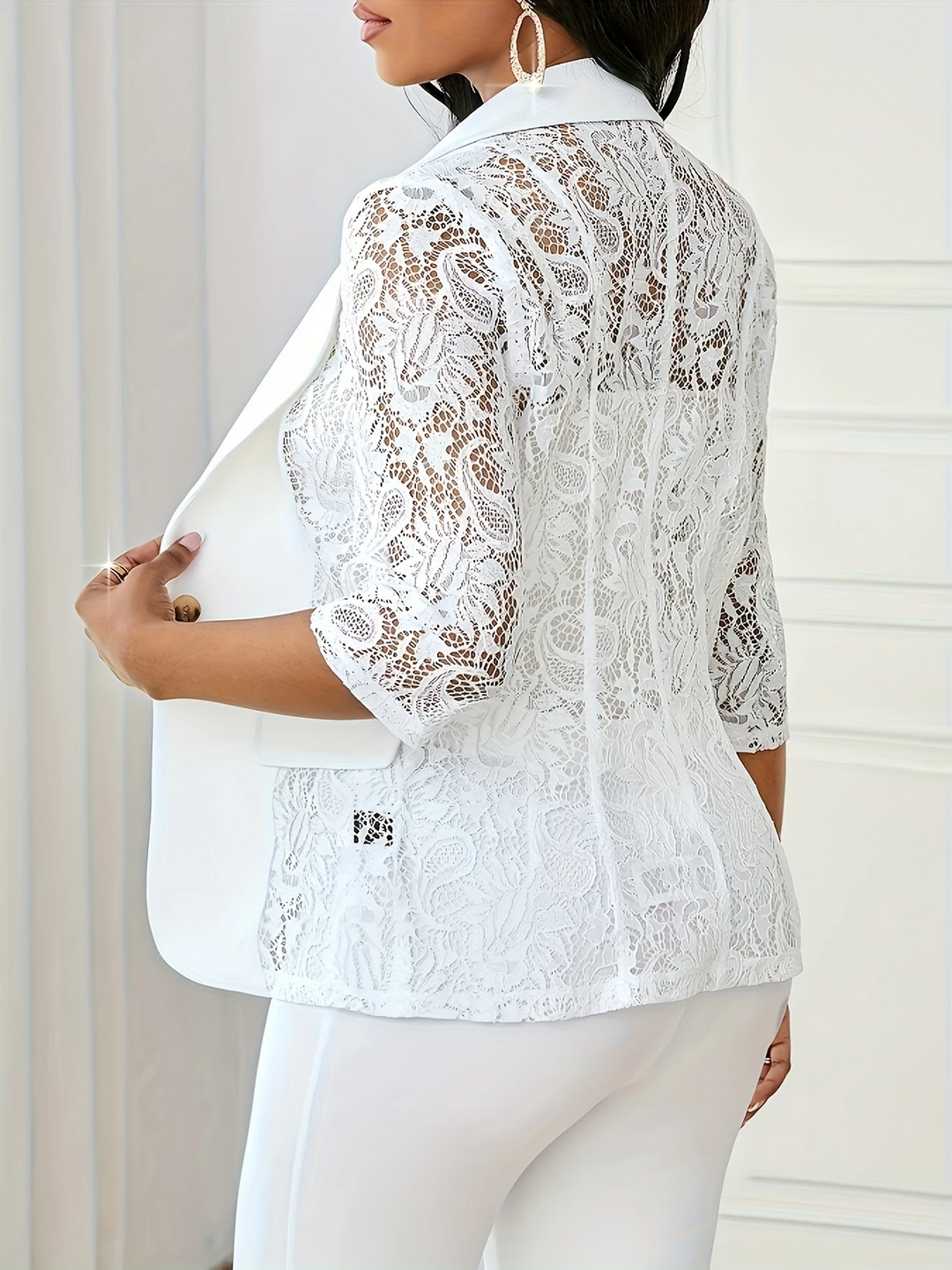 Layla™ - Kontrast Spets Blazer