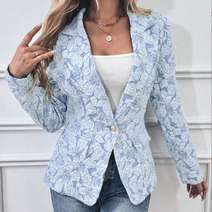 Scarlett™ - Stilig Blazer med Blommönster