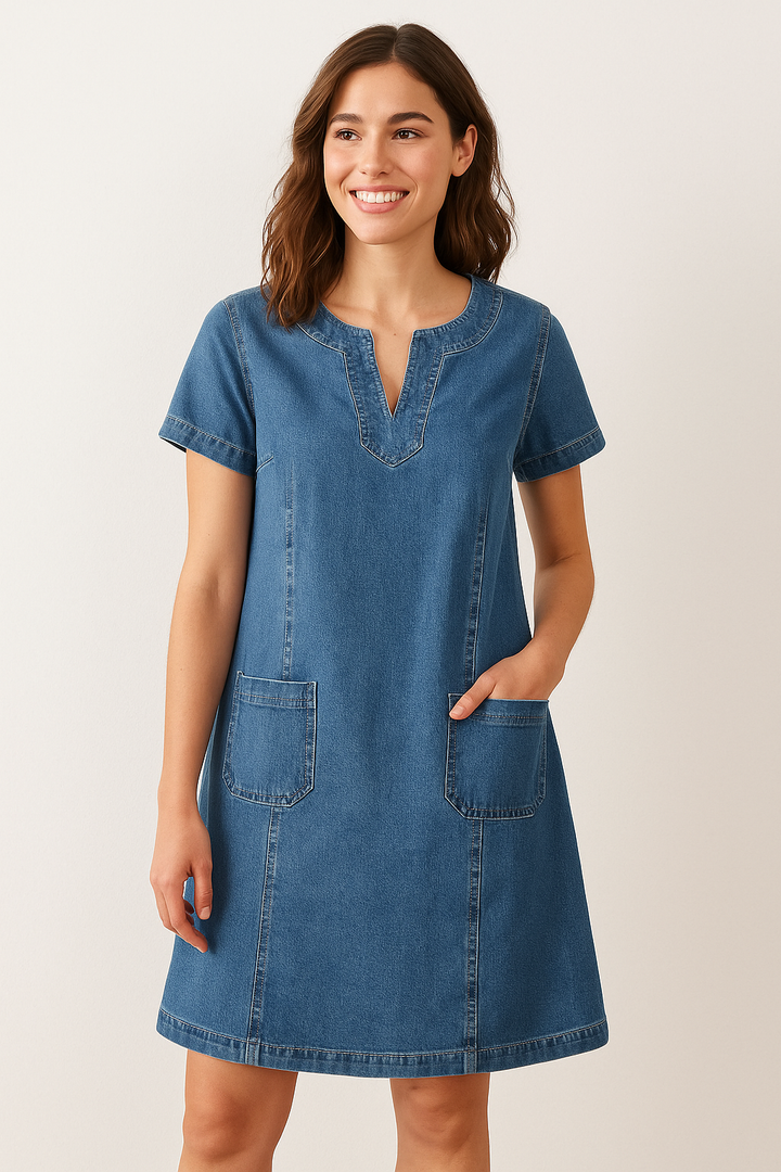 Mandy® | Mjuk Denimklänning