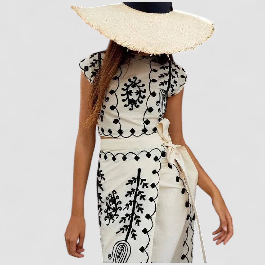 LANA™ | Camilla - Tryckt Top och Kjol