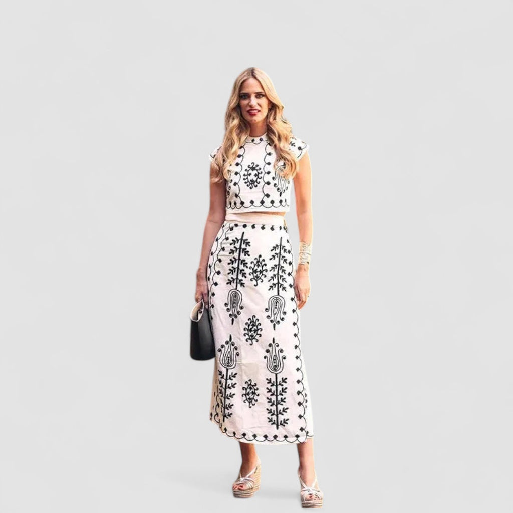 LANA™ | Camilla - Tryckt Top och Kjol