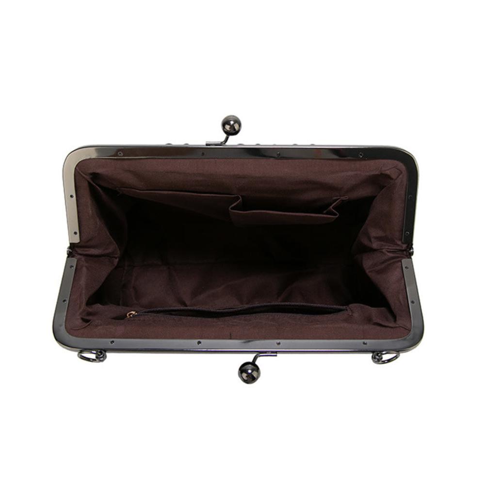 Vintage handväska med klämslut