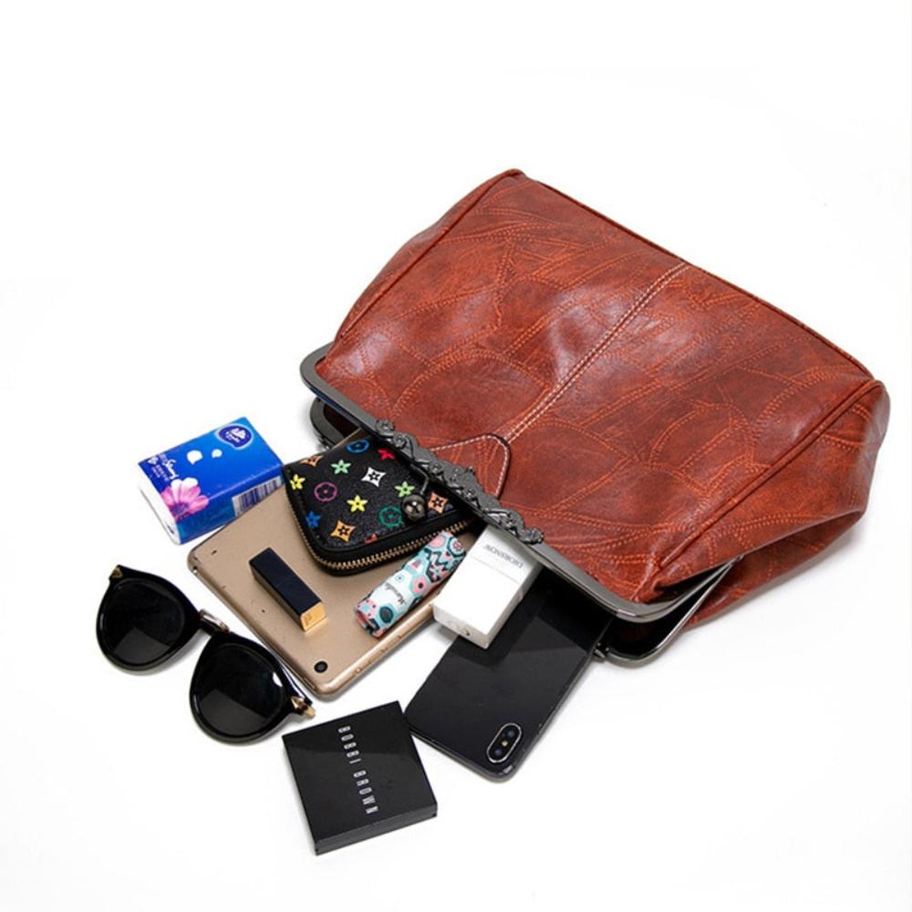 Vintage handväska med klämslut