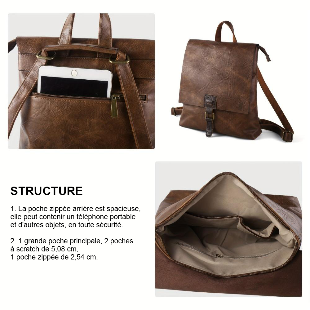 Multifunktionell retro ryggsäck Harper