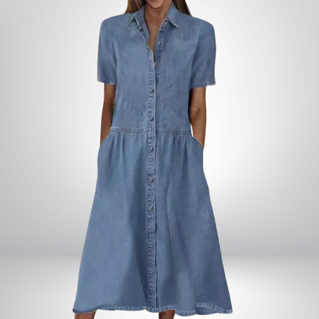 LANA™ | Birgit - Elegant Denim Dress