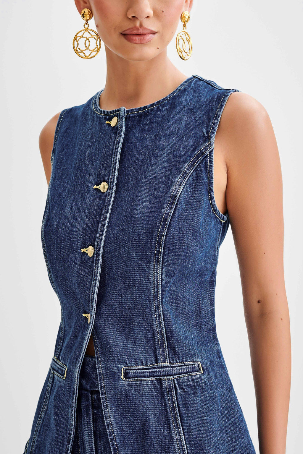 LANA™ | Trendigt denimset med knappar