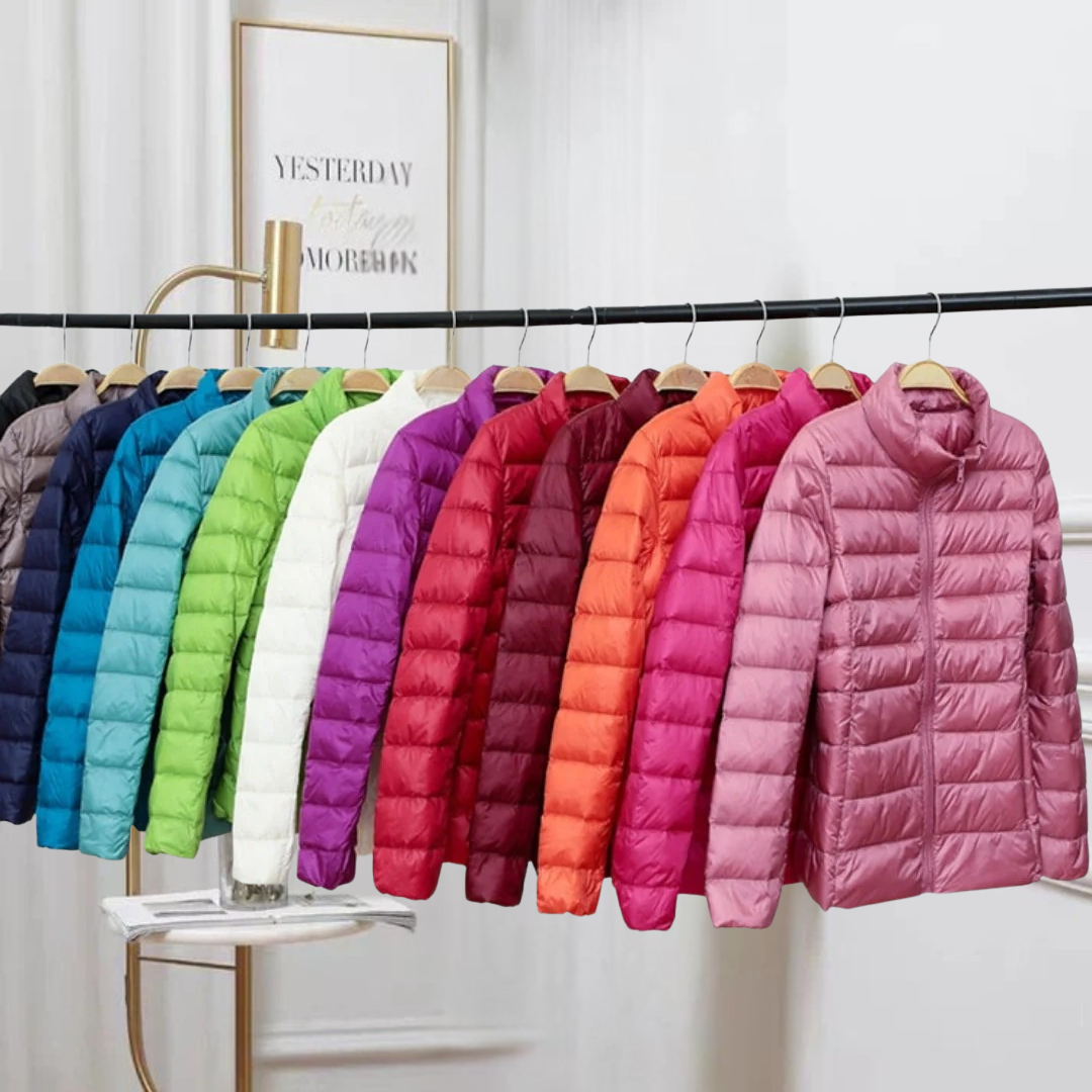 Elsa™ | Ny Ultralätt Jacka med Vita Ankorfjädar