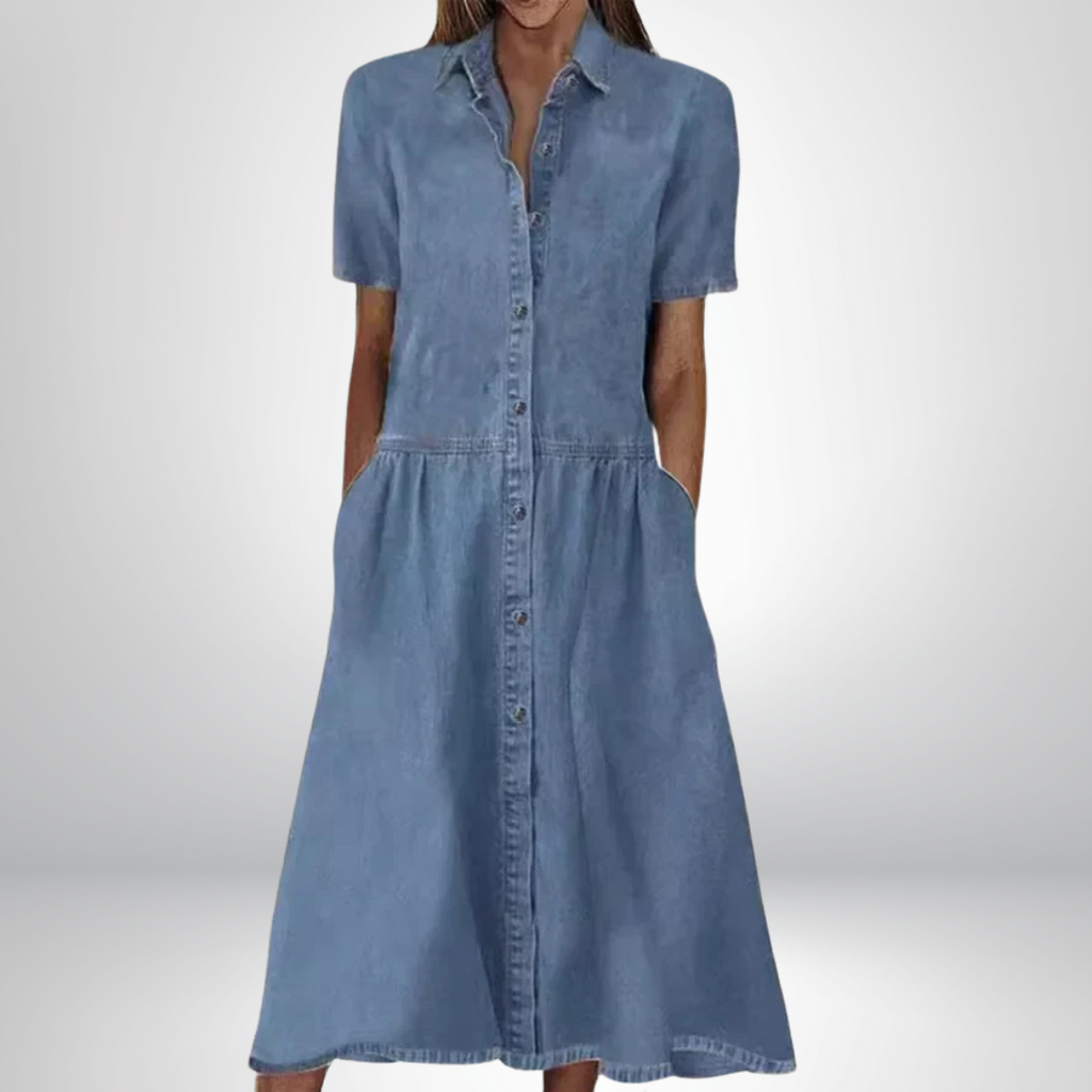 LANA™ | Birgit - Elegant Denim Dress
