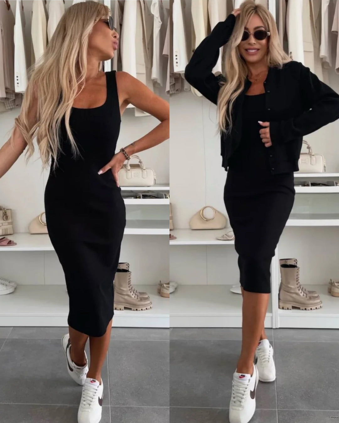 Valerie™ | Mysig Rib Midi & Bomber Set