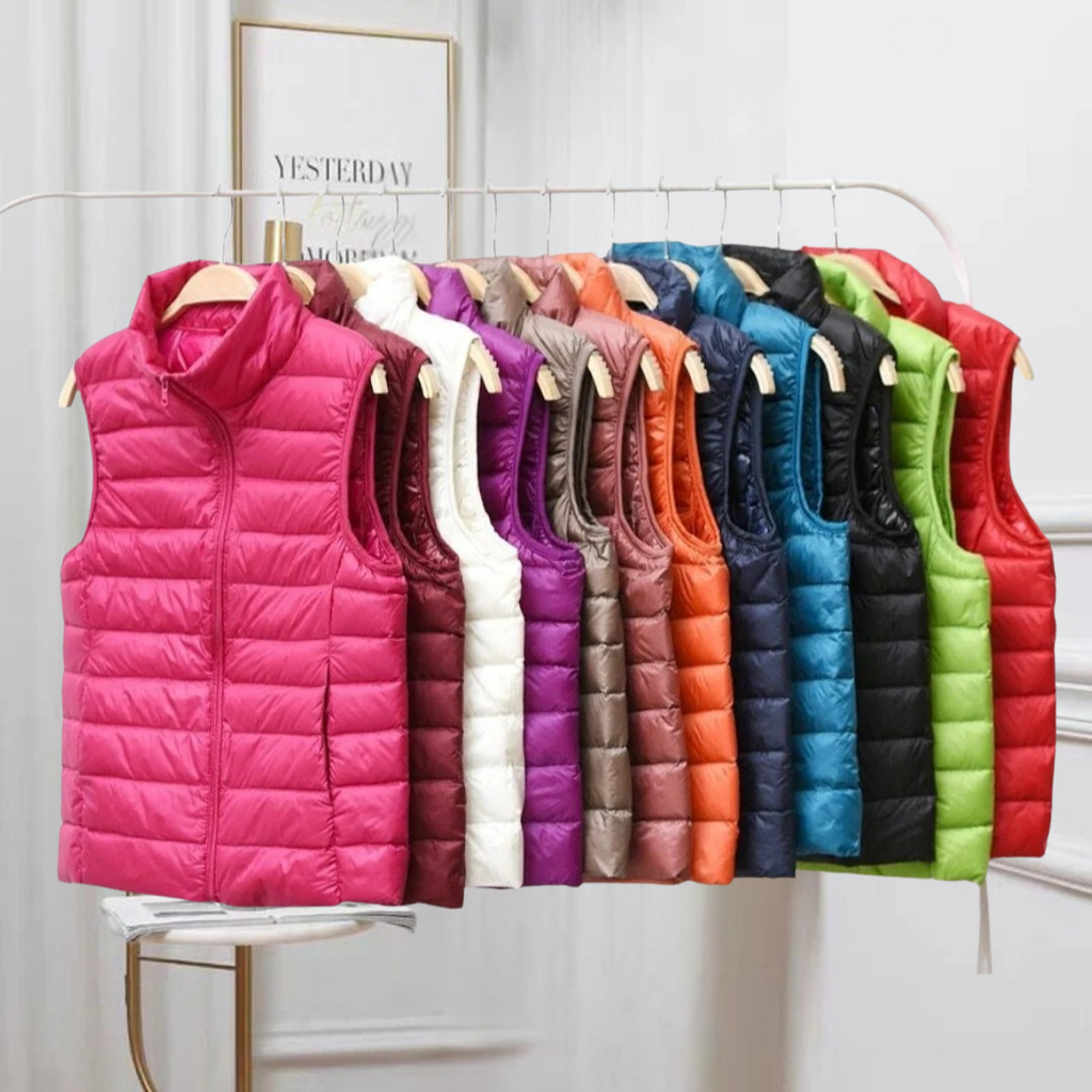 Freja™ | Ny Västsjacka med Vita Ankorfjädar