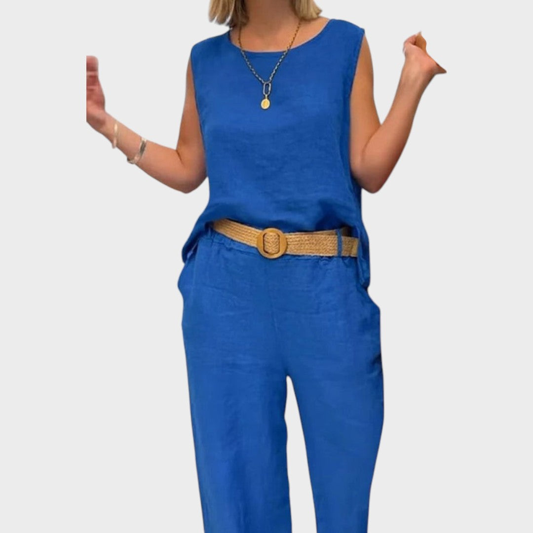 LANA™ | Irmelie – Ärmlöst linneset med avslappnad midja