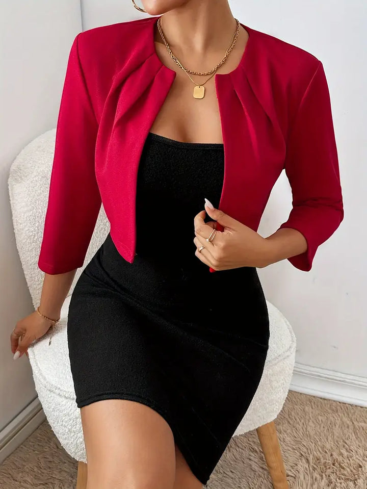 Madison™ - Stilig Plisserad Krage Blazer