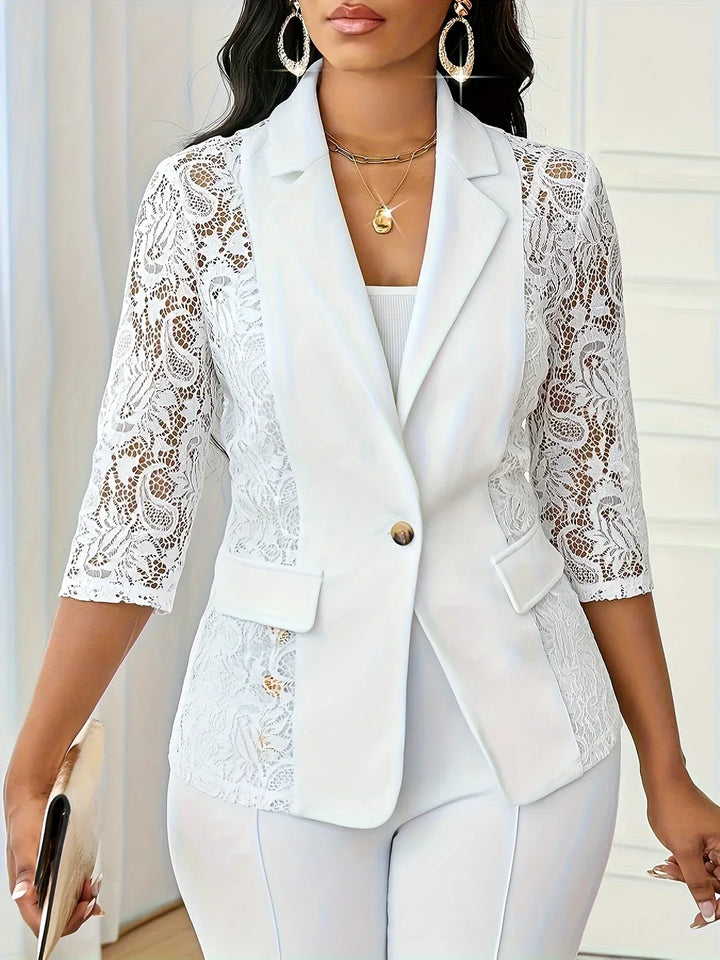 Layla™ - Kontrast Spets Blazer