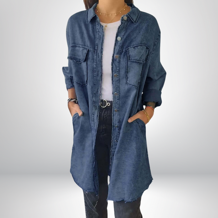 LANA™ | Liv - Långärmad denimjacka med klassisk krage