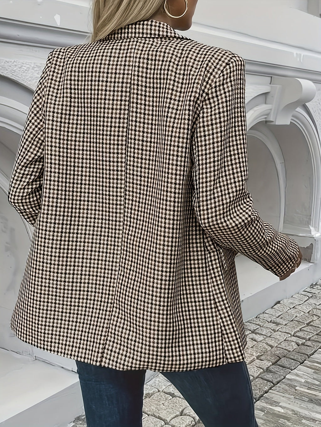 Luna™ - Elegant Rutigt Blazer