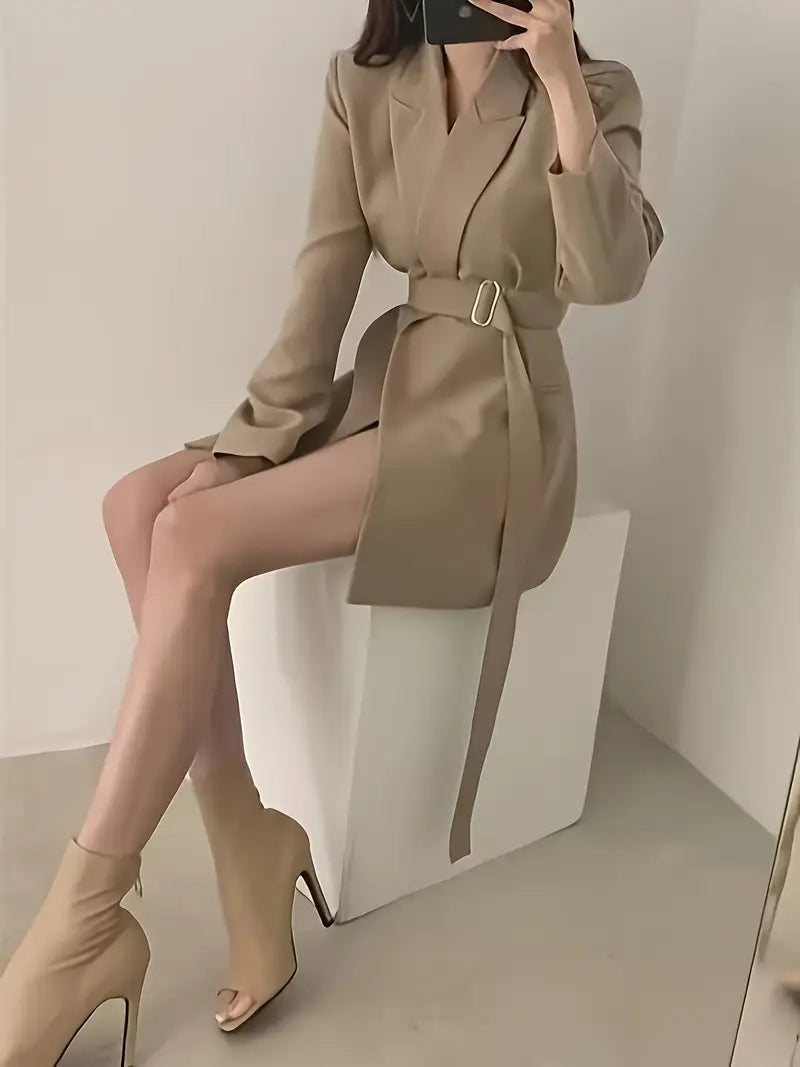 Sophia™ - Chic Midi Trench Coat