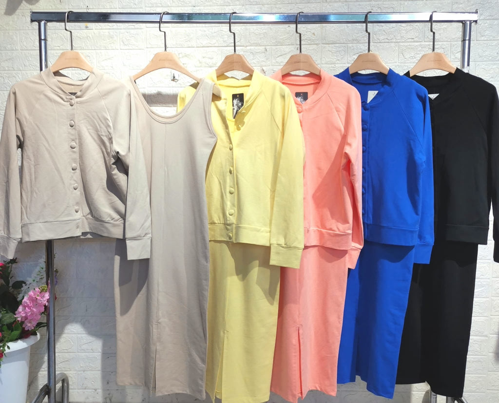 Valerie™ | Mysig Rib Midi & Bomber Set