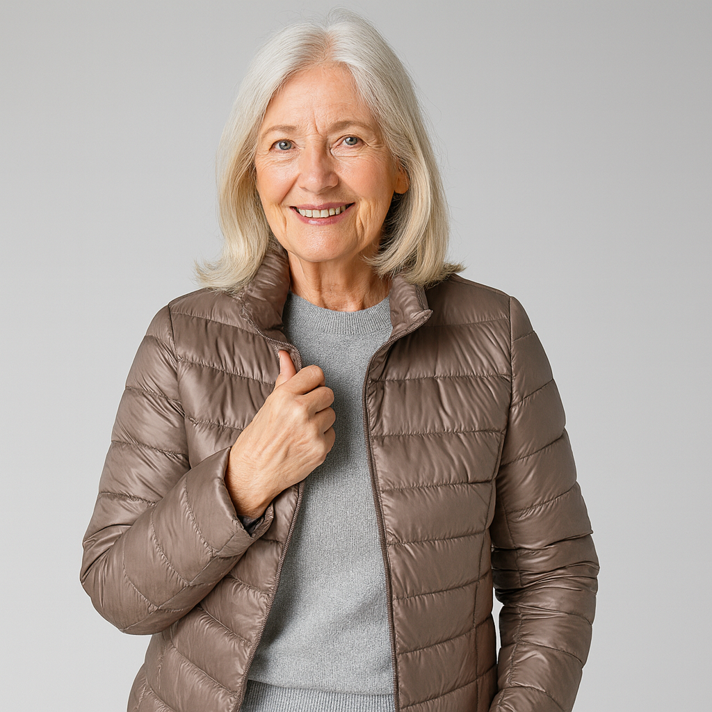 Elsa™ | Ny Ultralätt Jacka med Vita Ankorfjädar