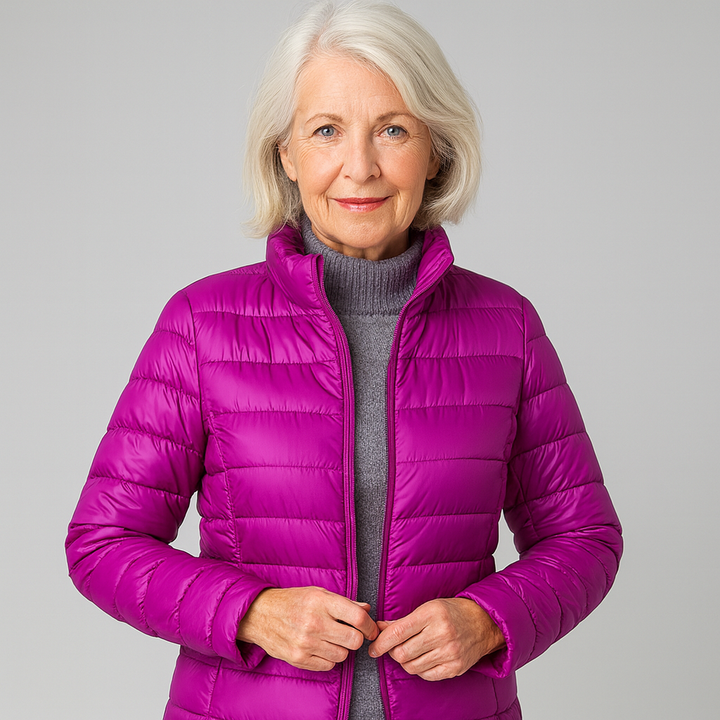 Elsa™ | Ny Ultralätt Jacka med Vita Ankorfjädar