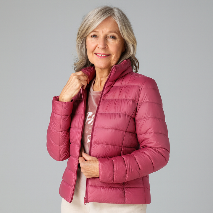 Elsa™ | Ny Ultralätt Jacka med Vita Ankorfjädar