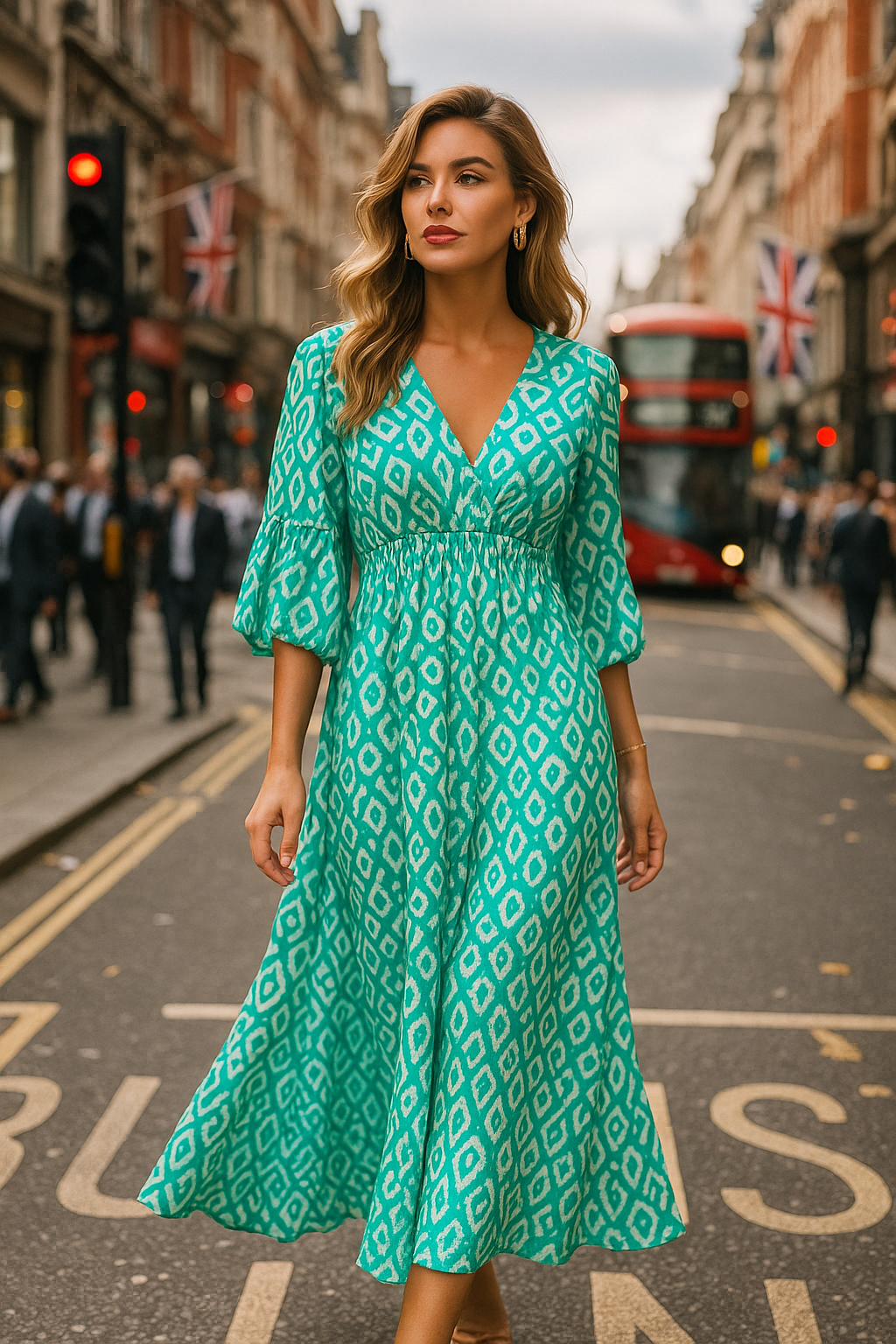 🌸 Bohemian Bliss™ – Avslappnad Wrap Maxi Klänning