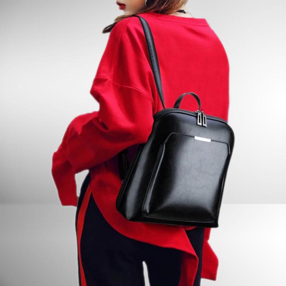 Klassisk ryggsäck med dubbel dragkedja - Ren design
