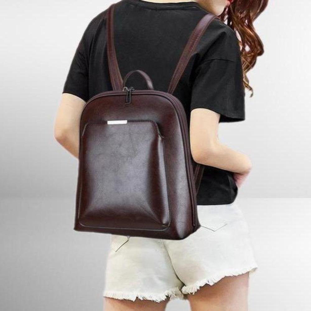 Klassisk ryggsäck med dubbel dragkedja - Ren design