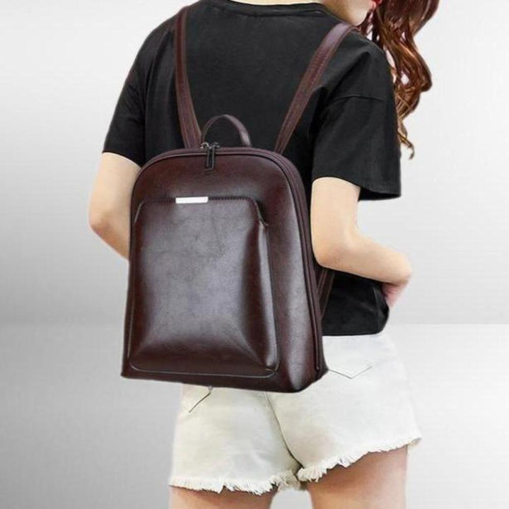 Klassisk ryggsäck med dubbel dragkedja - Ren design