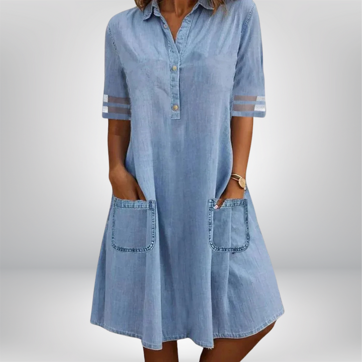 LANA™ | Ylva - Lätt och luftig denimklänning
