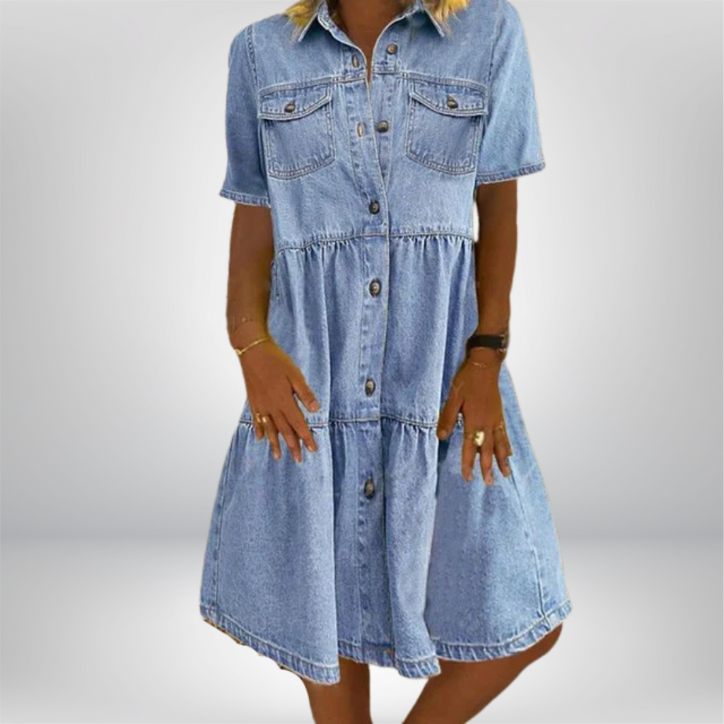 LANA™ | Amelia - Boho Denim Dress