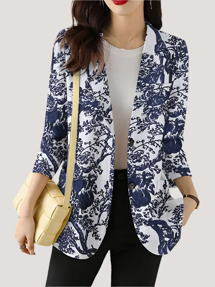 Zoe™ - Chic Blommig Tryckt Blazer