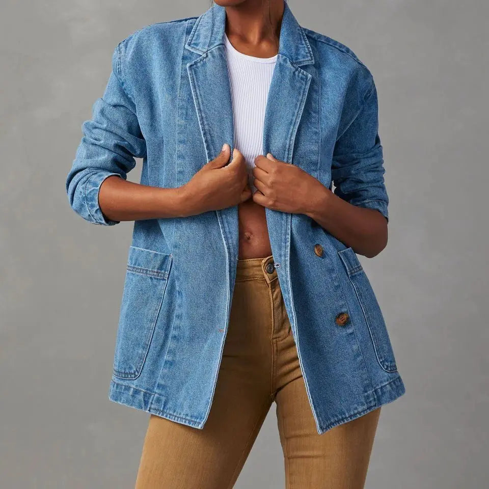 Ella™ - Stilig Denim Blazer Jacka