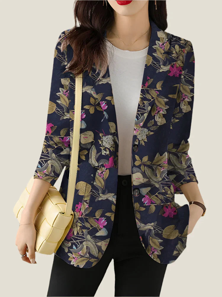 Zoe™ - Chic Blommig Tryckt Blazer