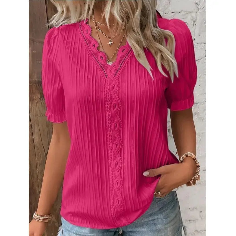 LANA™ | Mira – Feminin topp med spetsdetaljer