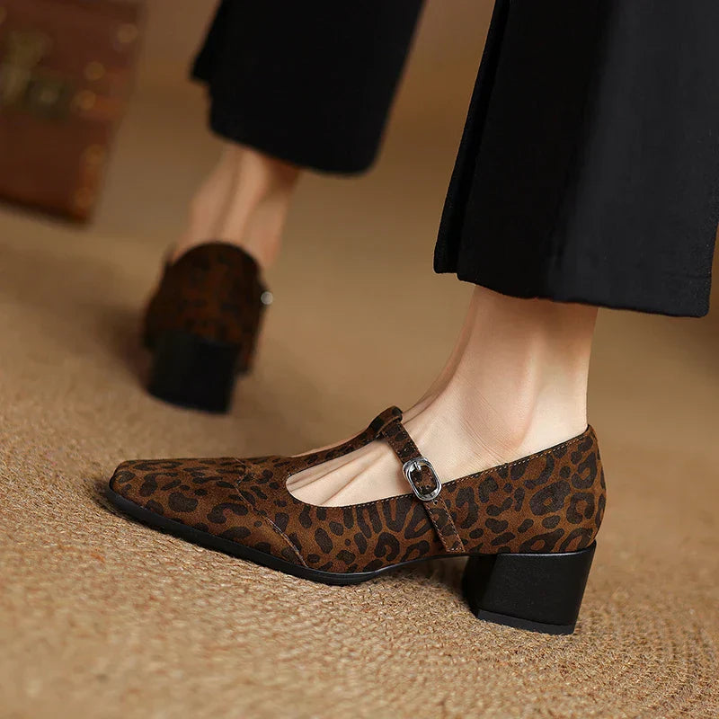 Elsa ™| Kalvoria Leopard Mary Janes